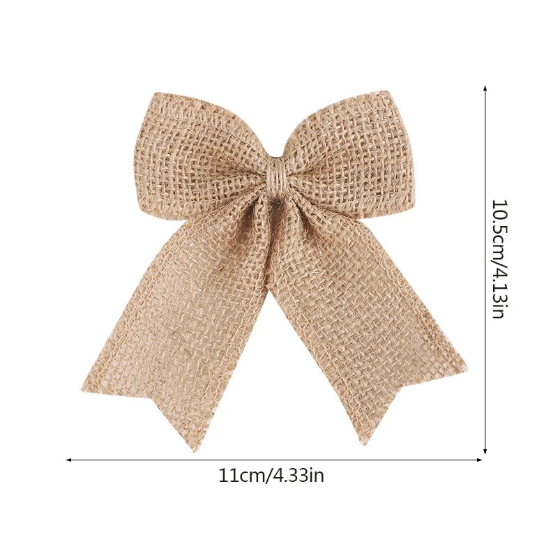 Natural Burlap Jute Bows – Wedding, Christmas & Party Decor Party Decor Bows Babs