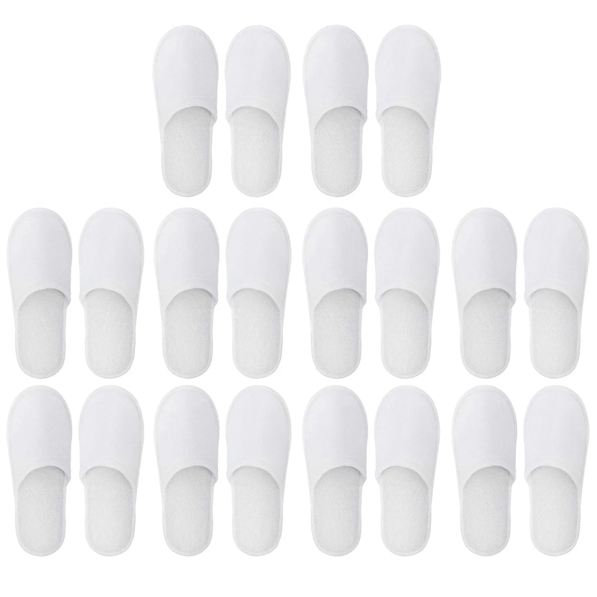 Disposable Plush Spa Slippers – Closed-Toe, 5/10/20 Pairs Disposable Slippers Babs 38 10Pairs