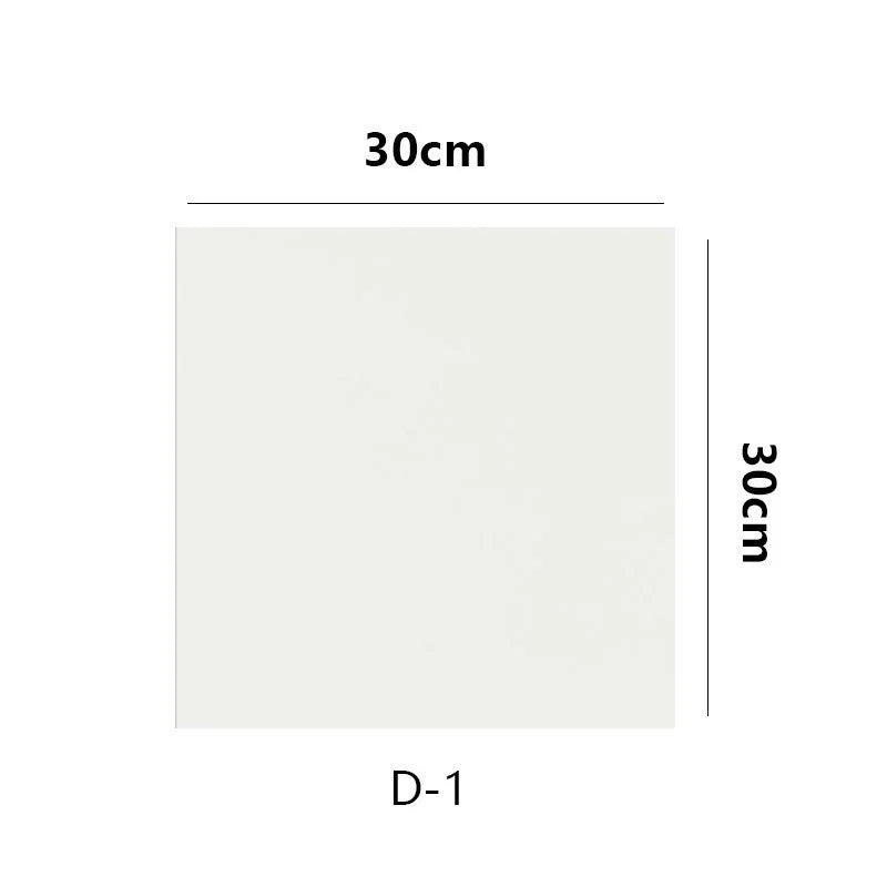 10pcs Self-Adhesive Marble PVC Tile Wall Stickers 30×30cm Peel & Stick Wall Tiles Babs WHITE 10pcs-30x30cm