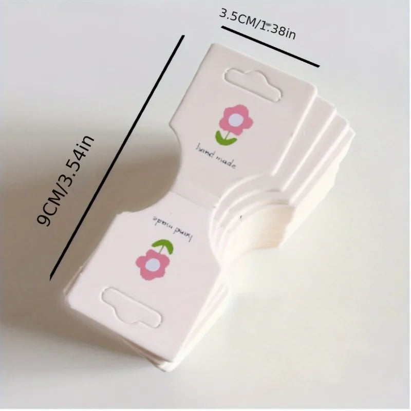 100pcs Floral Fold Jewelry Display Cards – Necklace & Bracelet Jewelry Display Cards Babs