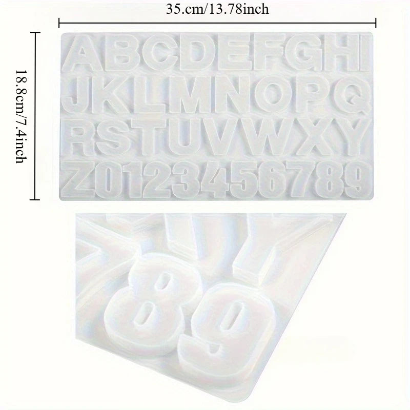 Alphabet & Number Silicone Resin Mold – DIY Jewelry Making Resin Craft Mold Babs