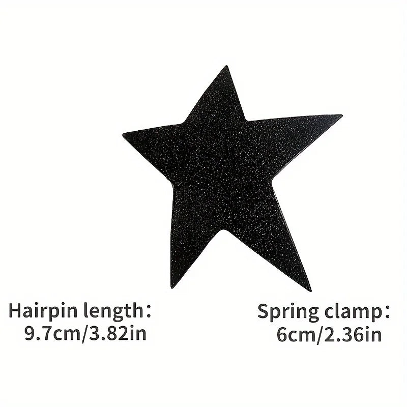 Shiny Star Spring Hair Clip – Y2K Irregular Ponytail Headwear Hair Clip Babs