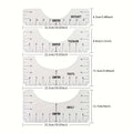 T-Shirt Ruler Guide – PVC Alignment Tool for Heat Press Designs T-Shirt Alignment Ruler Babs 4Pcs