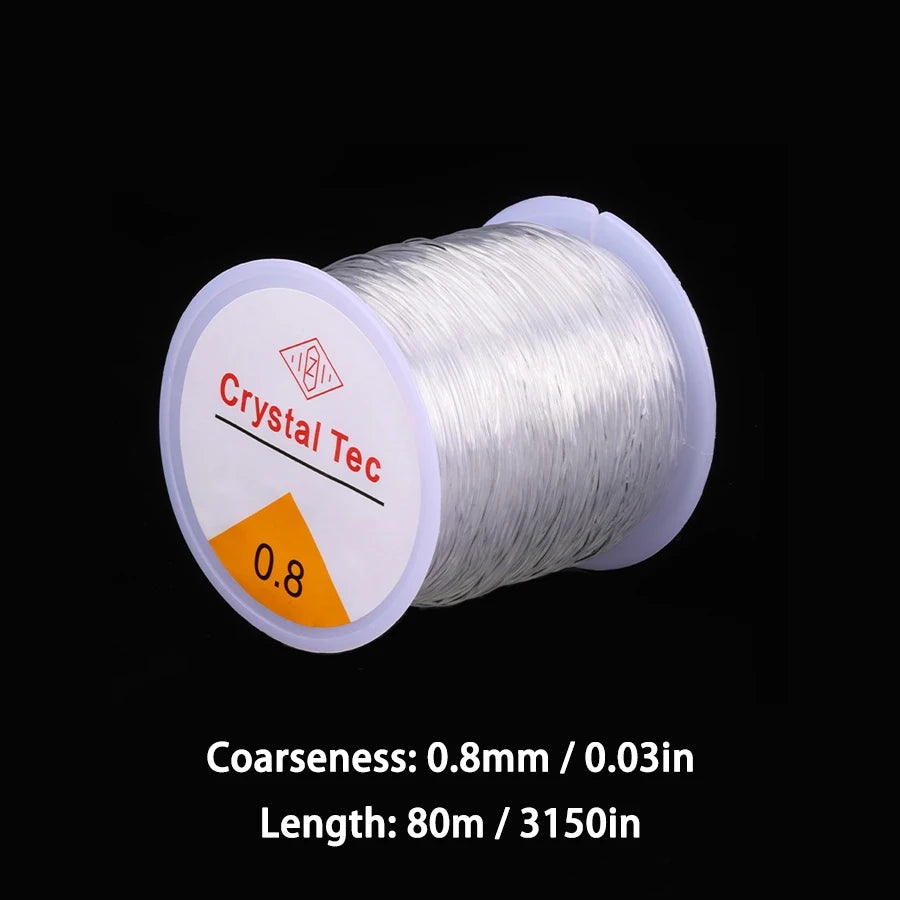 0.8mm Elastic Crystal Beading Cord – DIY Jewelry Making Jewelry Beading Cord Babs 0.8MM(80m)