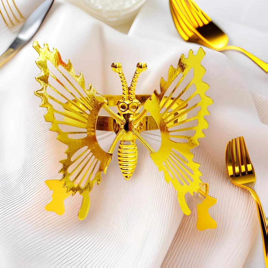 Spring Butterfly Napkin Rings Set | Wedding & Party Table Decor Napkin Rings Set Babs