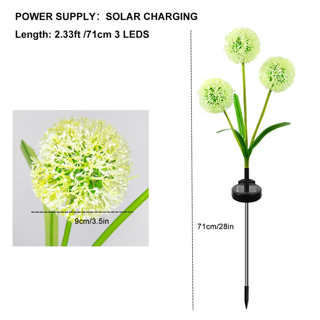 Solar 3-Head Onion Garden Light – Pathway & Patio Decor Solar Garden Light Babs