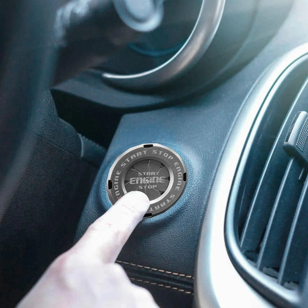 Car Engine Start Stop Button Rotatable Protective Cover Cap Car Interior Accessory Babs