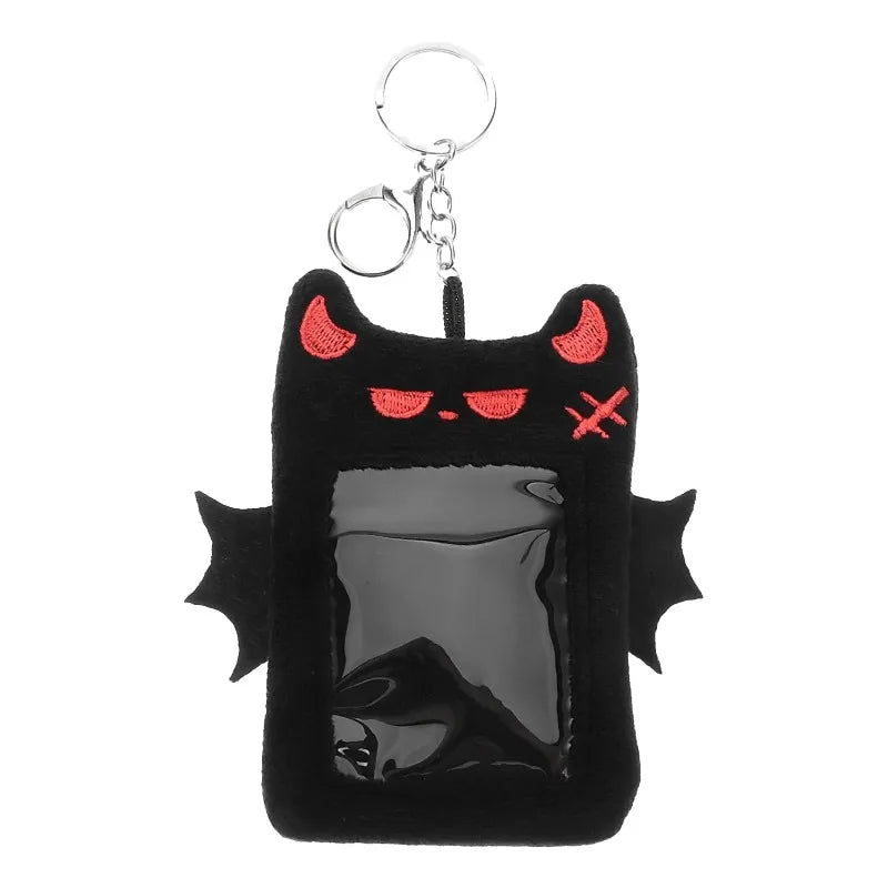 Cute Devil Plush Photocard Holder – Kawaii Card Case Plush Card Holder Babs