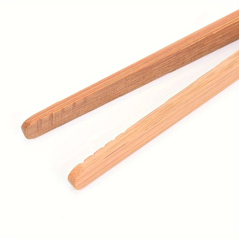 Reusable Bamboo Toast Tongs – Ultra-Grip Kitchen Utensil Bamboo Kitchen Tongs Babs