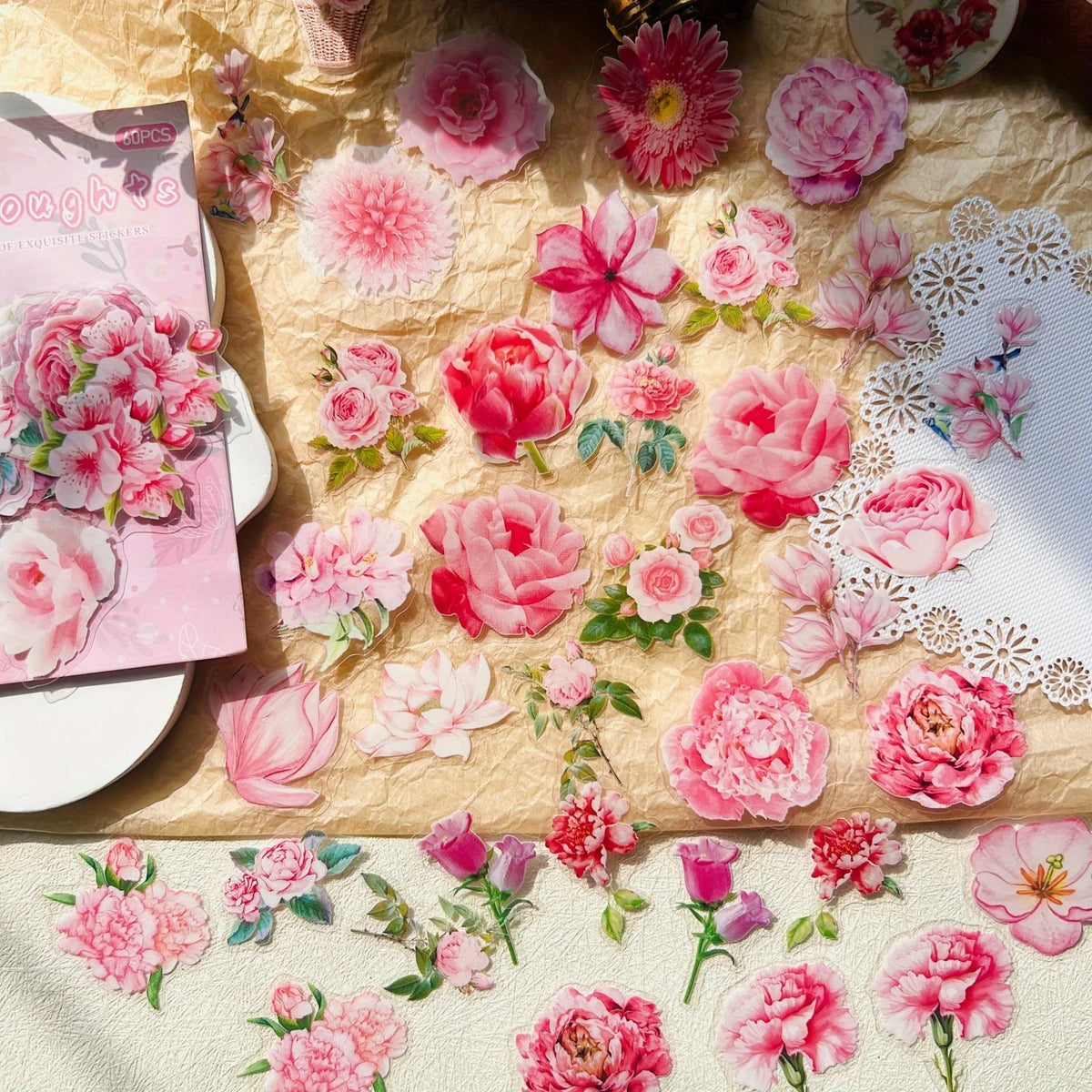 Floral Transparent Stickers – Scrapbooking, Journaling & Crafts Craft Stickers Babs