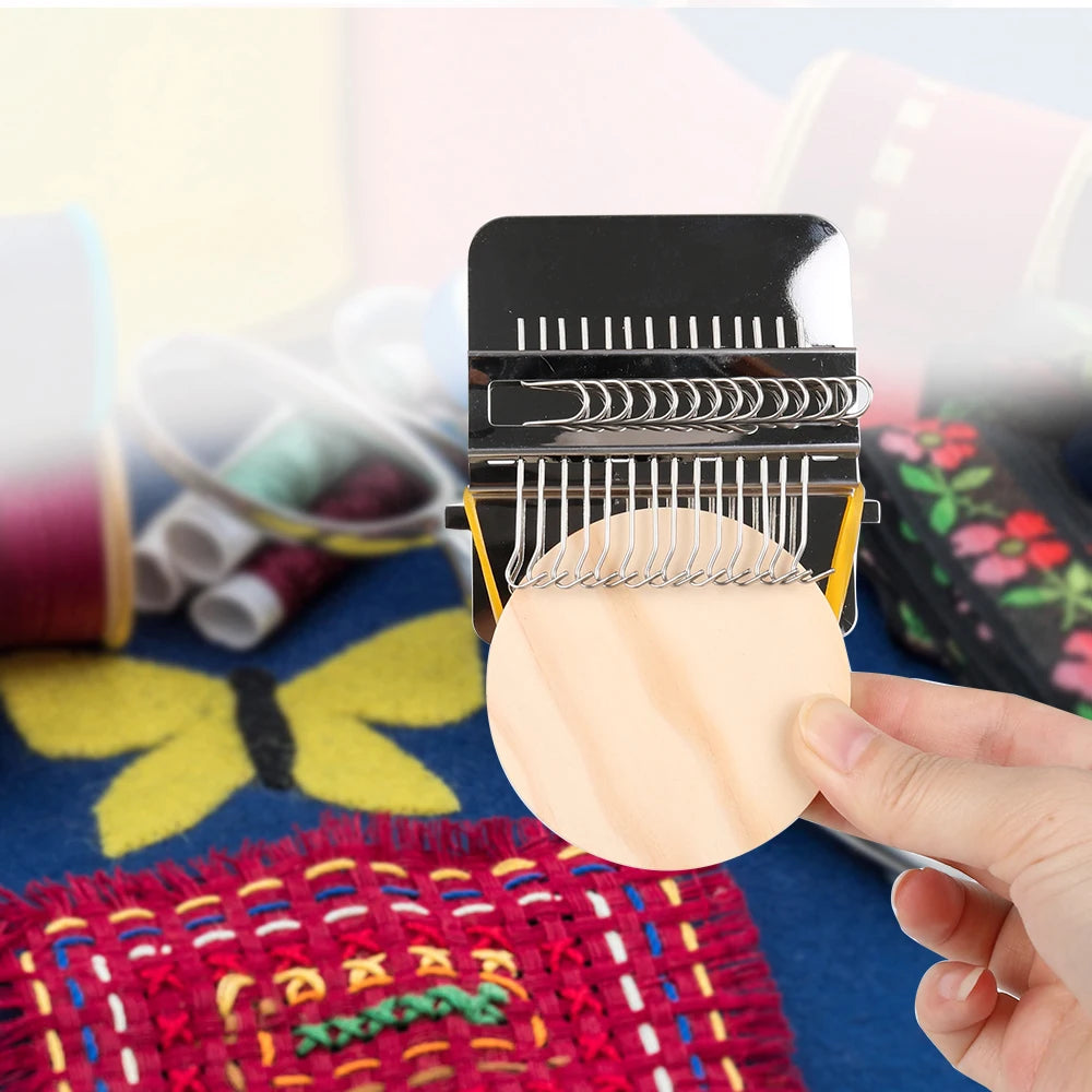 Wood Darning Loom Weaving Frame 14 Pins – Beginner Starter Set Weaving Loom Frame Babs