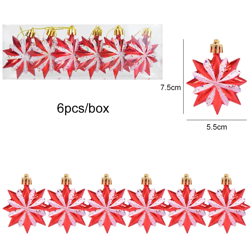 6-Piece Christmas Candy Tree Ornaments Set – Holiday Pendants Christmas Tree Ornaments Babs N