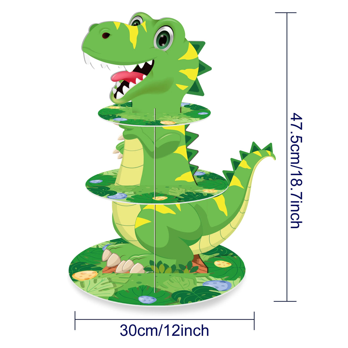 Dinosaur Cupcake Toppers & Cake Decor – Kids Birthday Party Cake Toppers Babs cake stand A as show