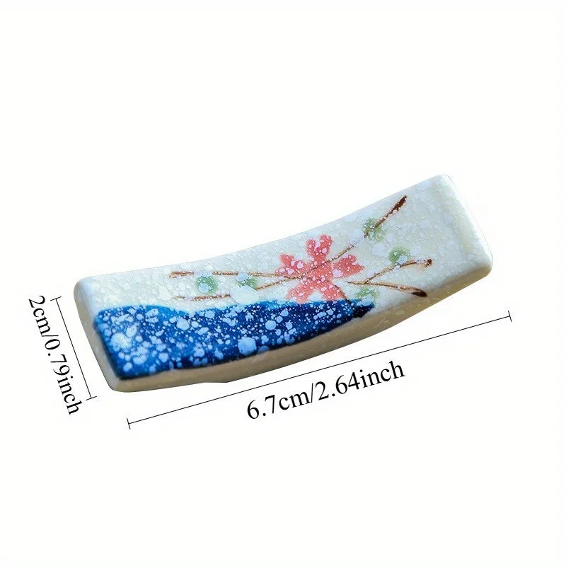 4-Pack Porcelain Chopstick Holder & Spoon Rest | Ceramic Set Chopstick Holder Set Babs