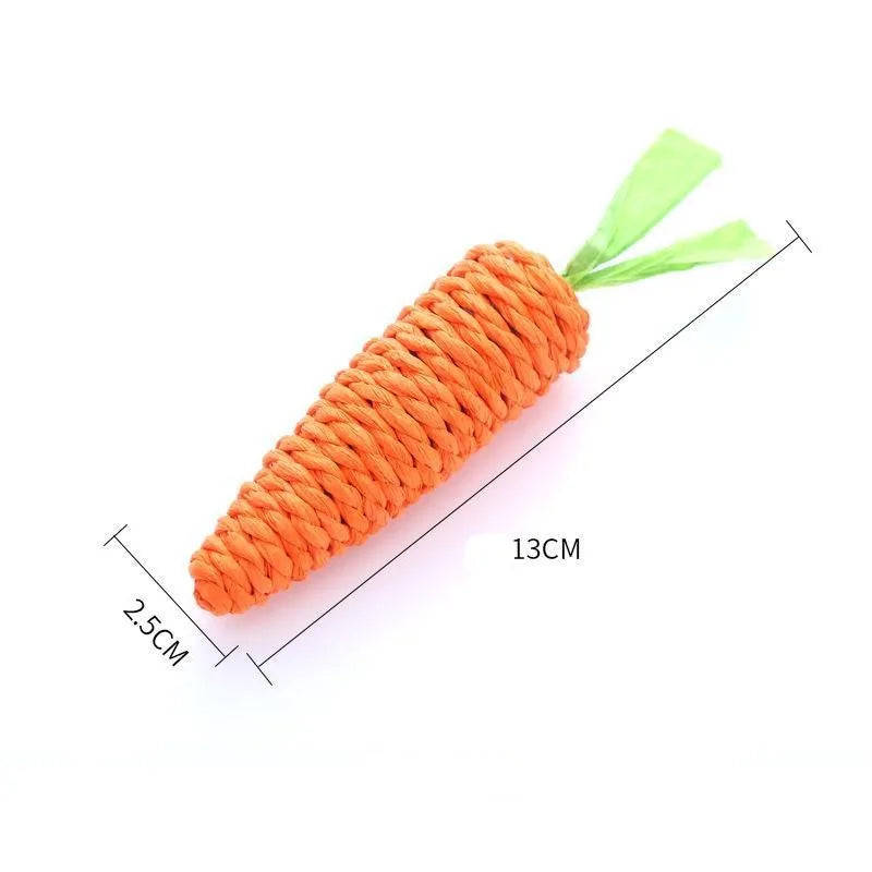 2-Pack Carrot Paper Rope Chew Toy for Cats & Kittens Cat Chew Toy Babs