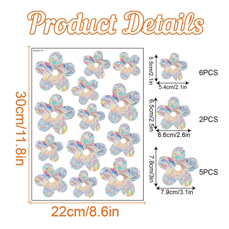 Butterfly Mushroom Sun Catcher Window Sticker | Rainbow Prism Window Sun Catcher Sticker Babs Flower