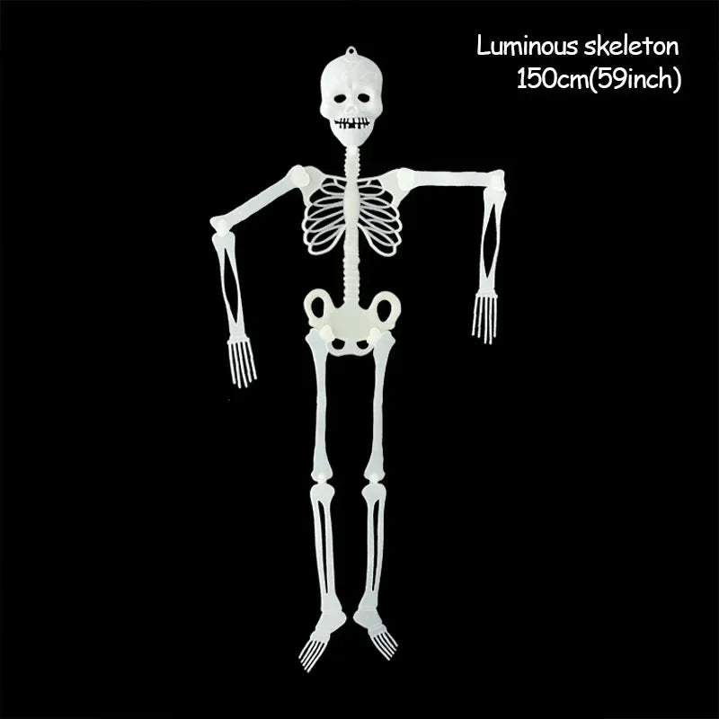 Glow-in-the-Dark Skeleton Halloween Hanging Prop Decoration Halloween Decoration Prop Babs 150CM