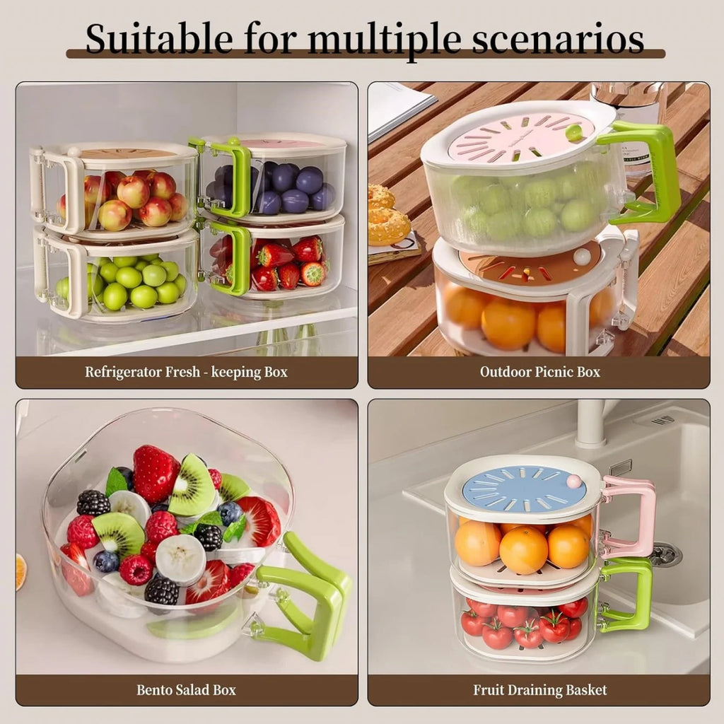 Fruit & Vegetable Washing Bowl with Strainer & Berry Keeper Produce Washing Bowl Babs