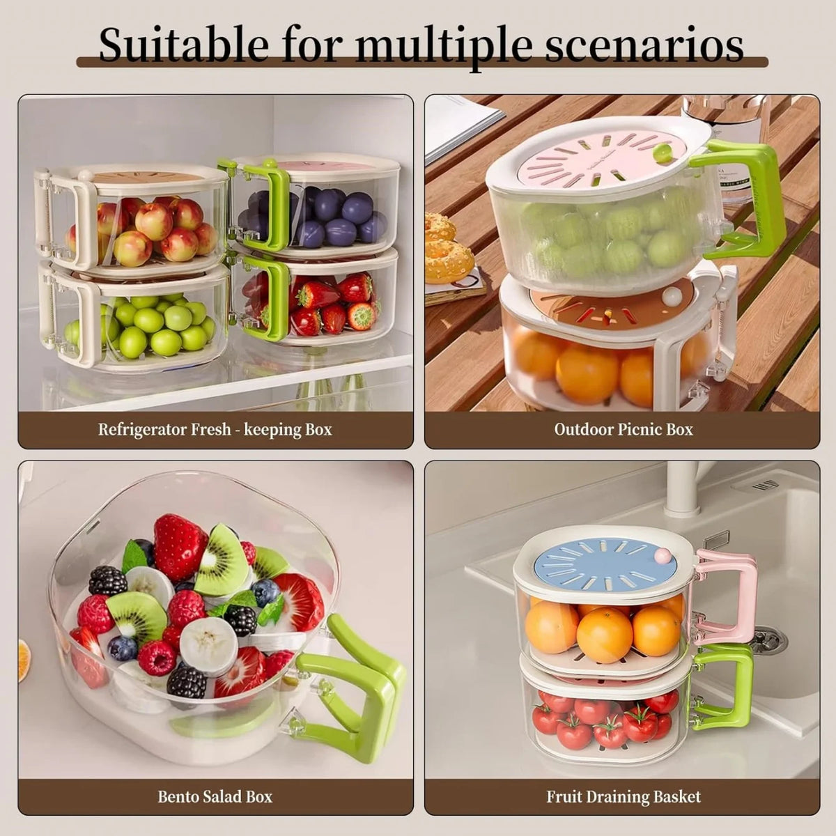 Fruit & Vegetable Washing Bowl with Strainer & Berry Keeper Produce Washing Bowl Babs