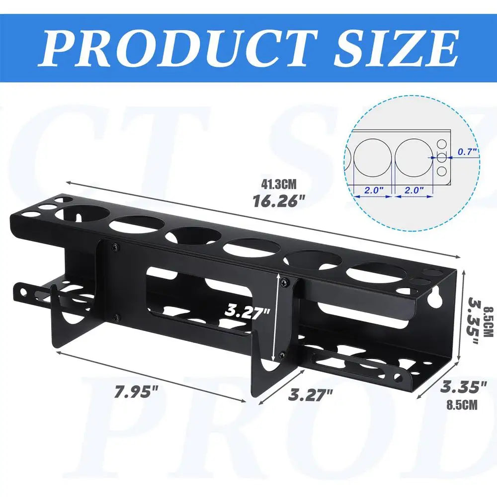 Wall Mount Caulk Tube Storage Organizer – Steel Rack Tool Storage Rack Babs Black 1pcs
