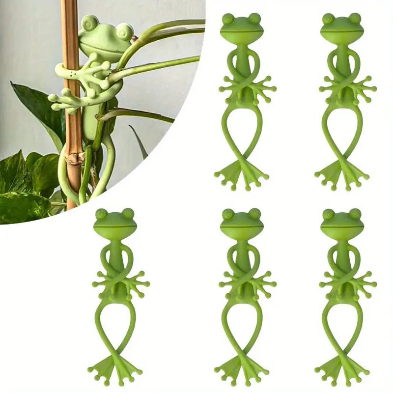 5-Pack Green Frog Plant Stands for Small Potted Plants Plant Stand Set Babs Green 5PCS