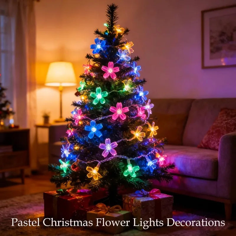 Solar Cherry Blossom LED String Lights – Waterproof Fairy Lights Solar String Lights Babs