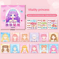Princess Dress-Up Makeup Sticker Book for Girls – 15 Sheets Kids Sticker Book Babs Style A