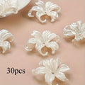 Iris Flower Plastic Beads – DIY Jewelry Making Supplies DIY Jewelry Beads Babs 30pcs