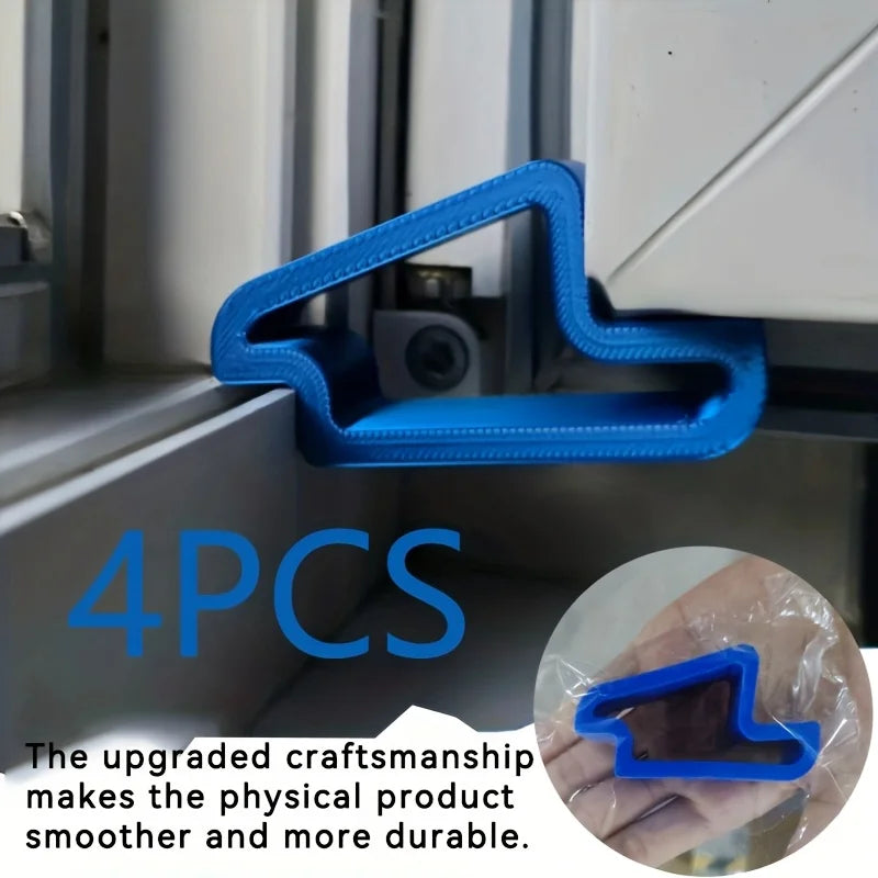 4PCS Anti-Collision Door & Window Stopper Track Snap Clip Kit Door Window Stopper Babs 4pcs 1