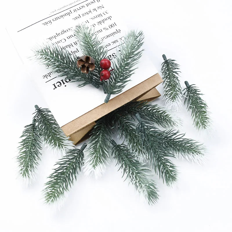 30/60Pcs Artificial Pine Needle Picks – Christmas DIY Craft Decor Christmas Craft Picks Babs