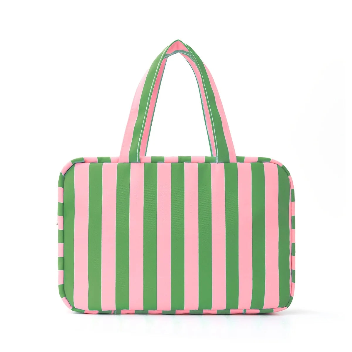 Striped Unisex Travel Toiletry Bag – Large Capacity with Hook Travel Toiletry Bag Babs Green