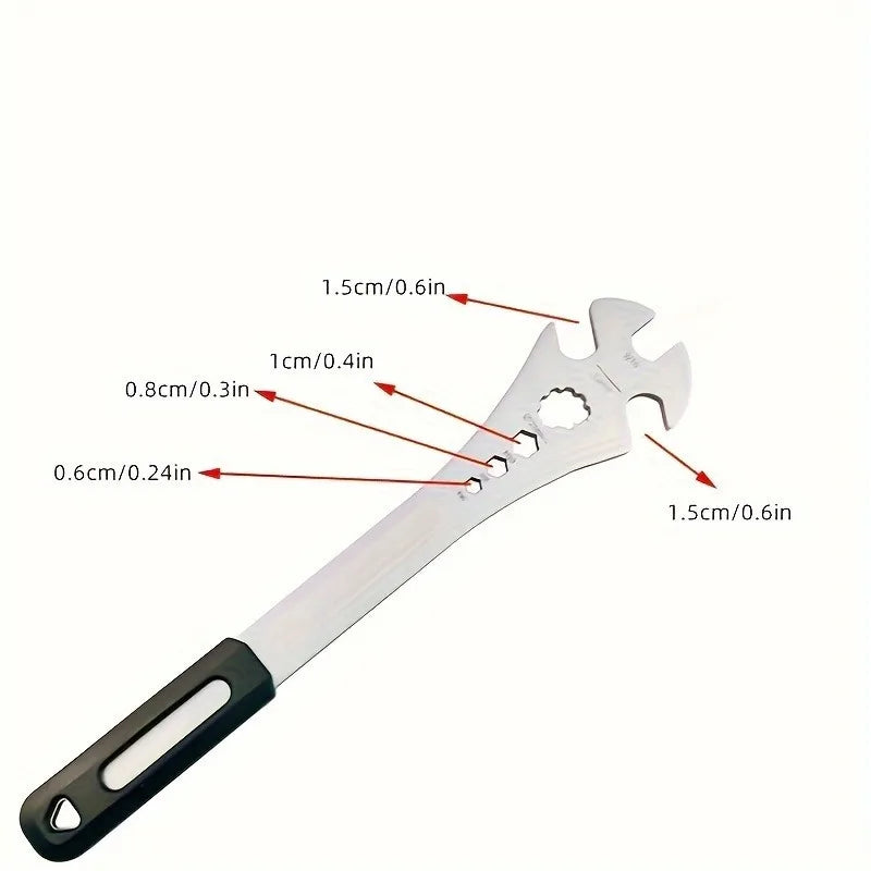 Stainless Steel Bike Pedal Wrench – Multi-Function Repair Tool Bike Pedal Wrench Babs