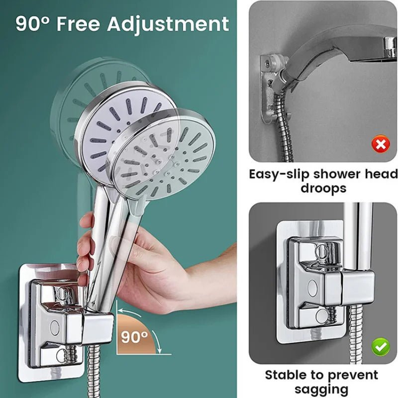Adjustable Self-Adhesive Shower Head Holder | Wall Mount Shower Head Holder Babs