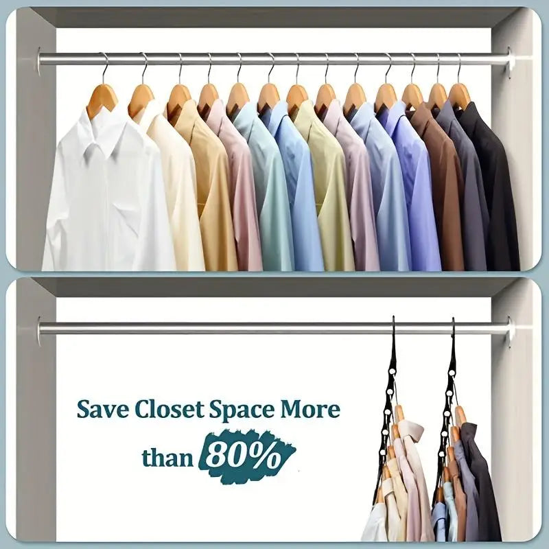 6-Pack Magic Space-Saving Multi Hangers – Closet Organizer Closet Multi Hangers Babs