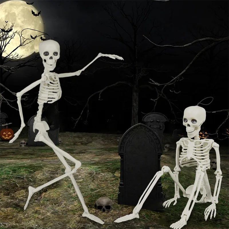 40cm Posable Halloween Skull Skeleton – Haunted House Decor Prop Halloween Skeleton Prop Babs