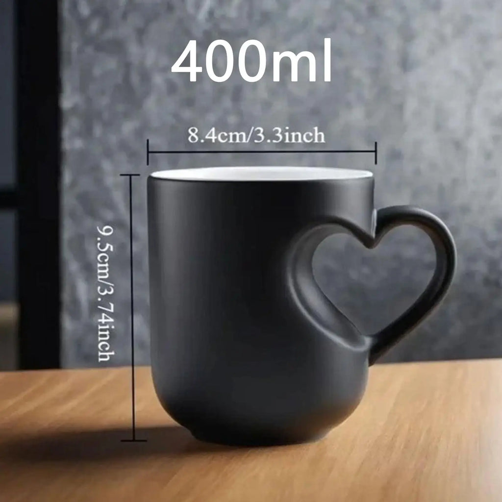Heat-Activated Color Changing Mug | Heart Handle Ceramic Cup Color Changing Mug Babs