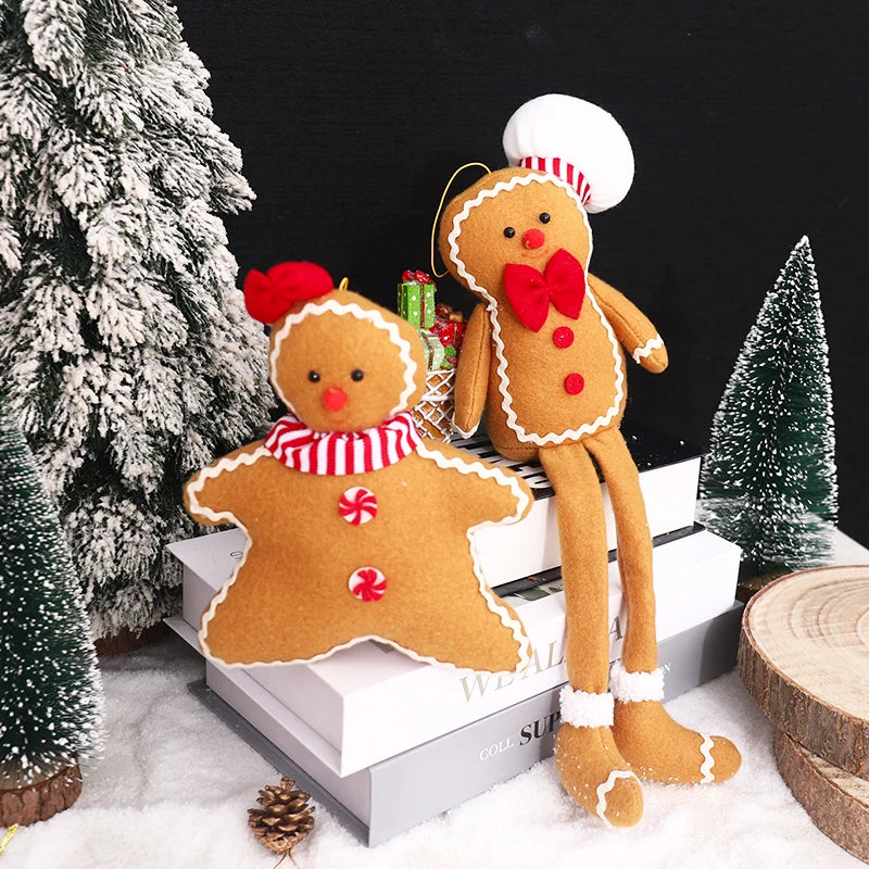 Gingerbread Man Plush Christmas Ornaments | Holiday Tree Decor Christmas Tree Ornament Babs