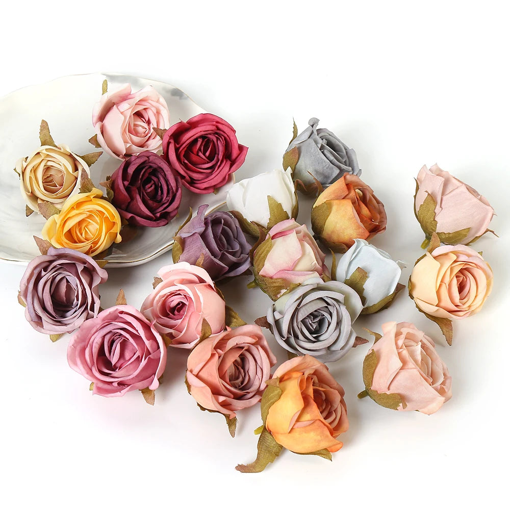 5 Pcs Silk Artificial Rose Heads for Wedding & Home Décor Artificial Silk Flowers Babs