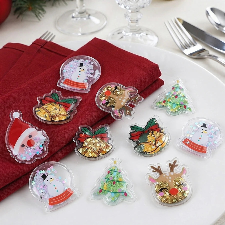 Christmas PVC Sequins Quicksand DIY Decorations – 10/20 Pcs DIY Craft Sequins Babs