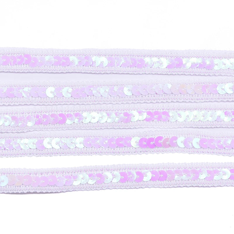 5M Sequin Ribbon Lace Trim 12mm – Bridal DIY Sewing Craft Sequin Lace Trim Babs B04 5M