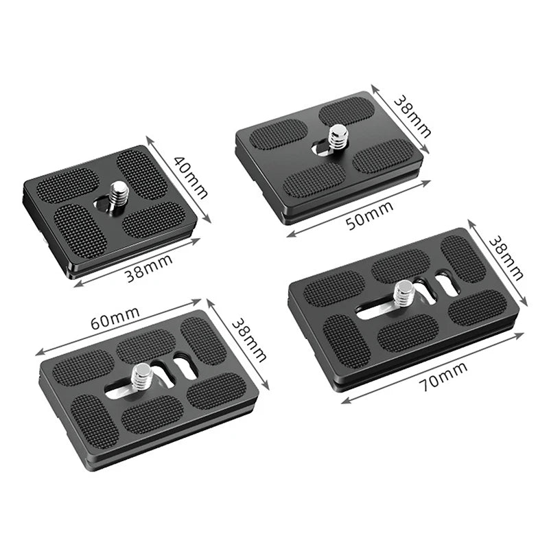 Aluminum 1/4" Quick Release Mount Plate for Tripods Camera Mount Plate Babs