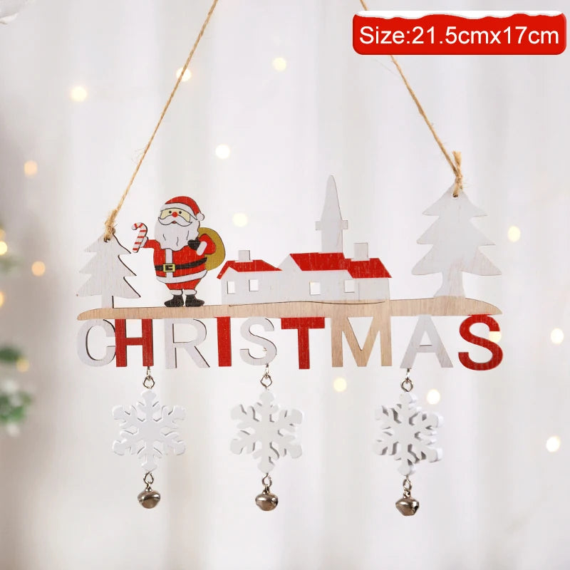 Wooden Christmas Gnome & Santa Hanging Ornaments | Xmas Tree Pendants Christmas Tree Ornaments Babs 3