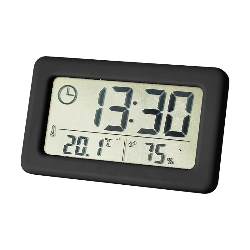 Mini Digital Clock Thermometer & Hygrometer – 12/24H NZ005 Digital Clock Hygrometer Babs Black