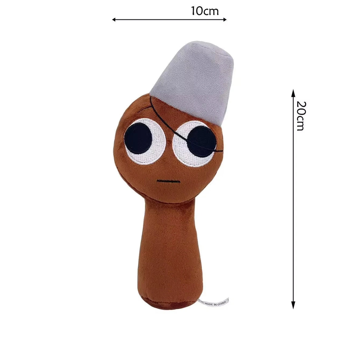 Sprunki Plush Stuffed Doll 20cm – Soft Game Character Toy Stuffed Plush Doll Babs Dark Khaki