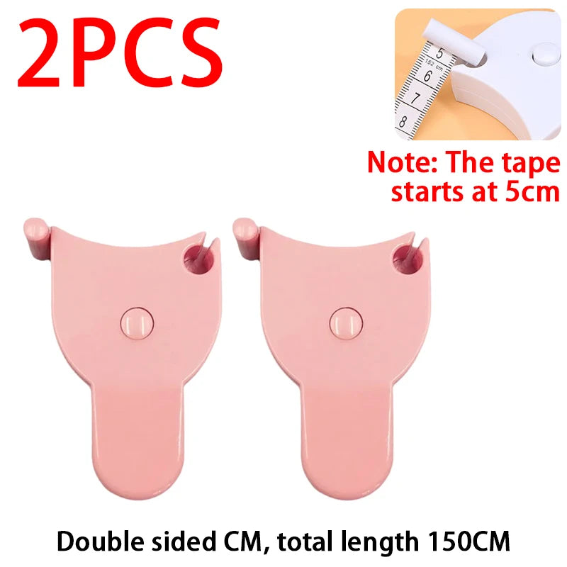 Portable Soft Measuring Tape – Retractable 1.5M Mini Ruler Soft Measuring Tape Babs 2pcs Pink cm