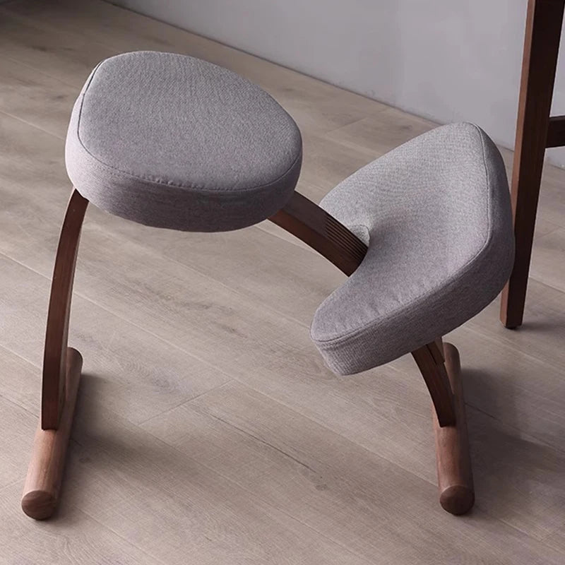 Ergonomic Beech Wood Office Chair | Linen Cushion Modern Desk Ergonomic Office Chair Babs