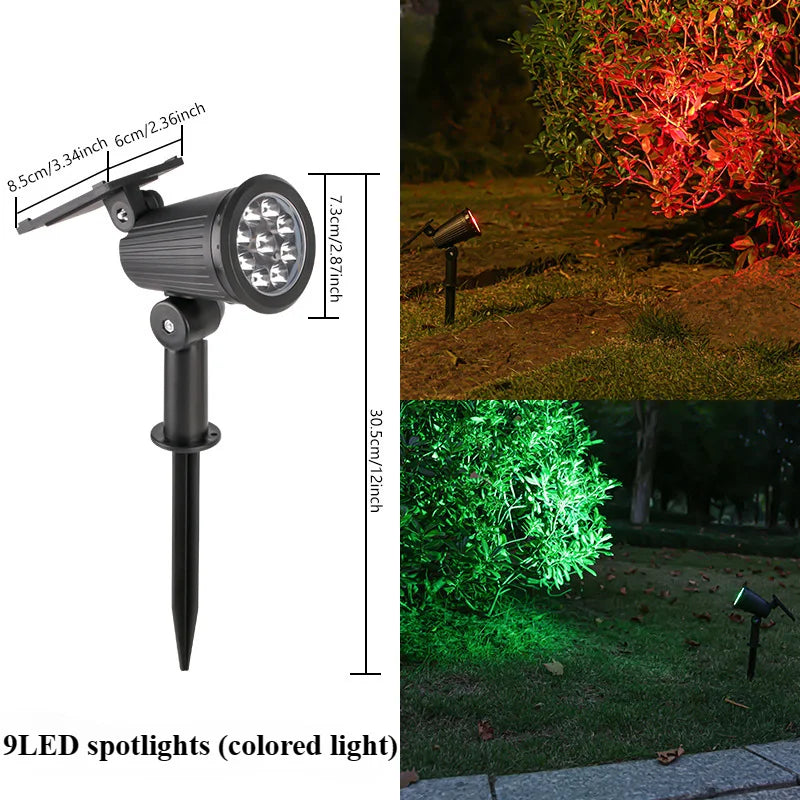 Solar LED Spotlight – Waterproof Outdoor Garden Landscape Light Solar Garden Spotlight Babs RGB