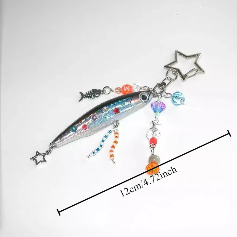 Lure Fish Keychain – Fishing Lover Backpack Charm & Gift Novelty Keychain Babs