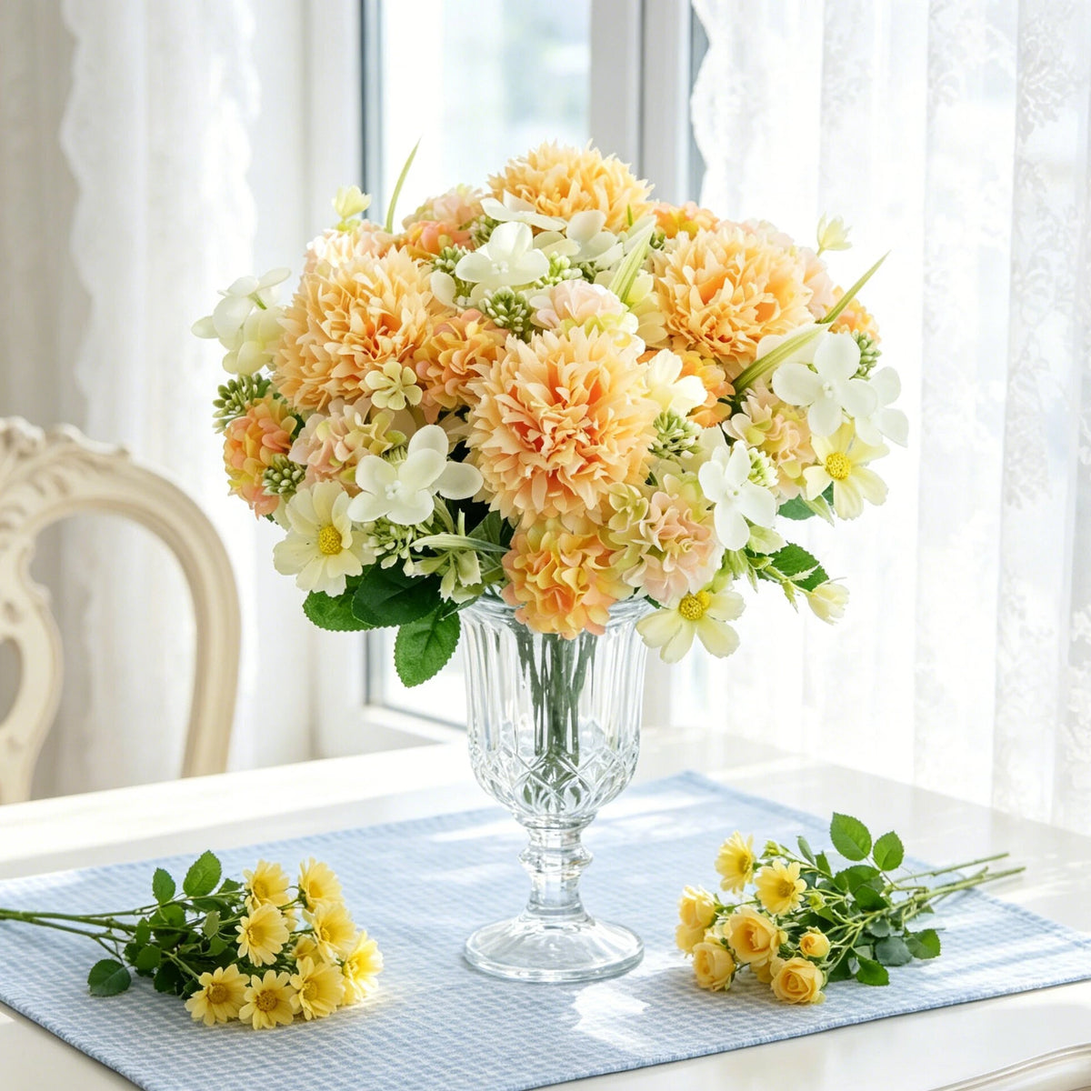 Silk Rose Artificial Flowers – Wedding, Home & Garden Decor Artificial Flower Bouquet Babs