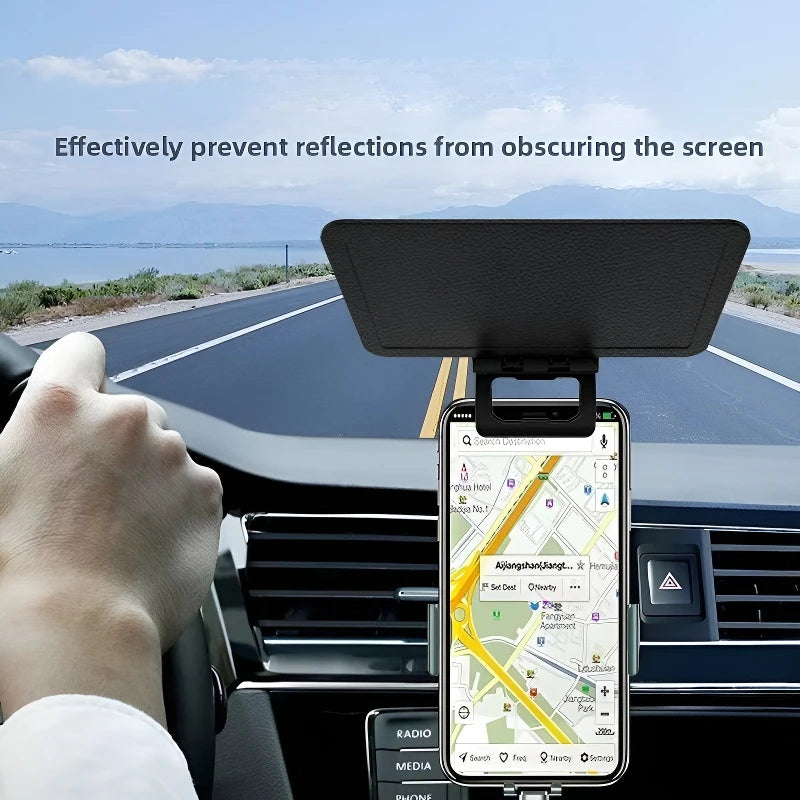 Car Phone Sun Visor Anti-Glare GPS Navigation Sunshade Hood Car Phone Sunshade Babs